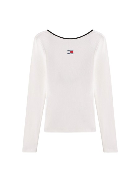 Tommy Hilfiger Jeans t-shirt femme blanc manches longues
