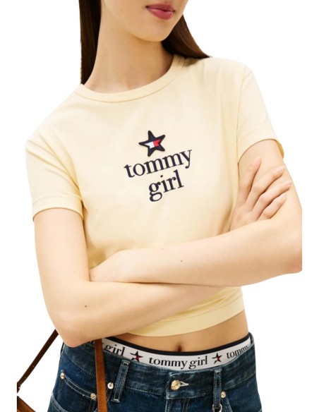 Tommy Hilfiger Jeans t-shirt femme blanc imprimé