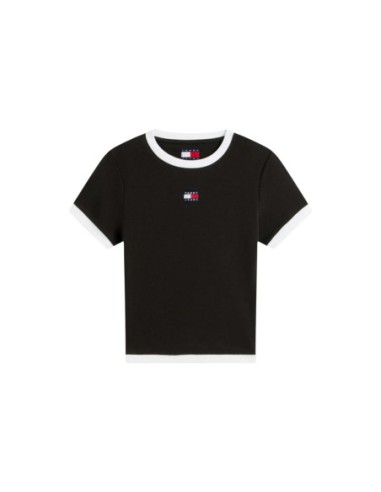 Tommy Hilfiger Jeans t-shirt femme noir stretch