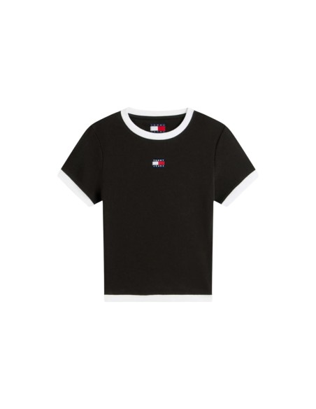 Tommy Hilfiger Jeans t-shirt femme noir stretch