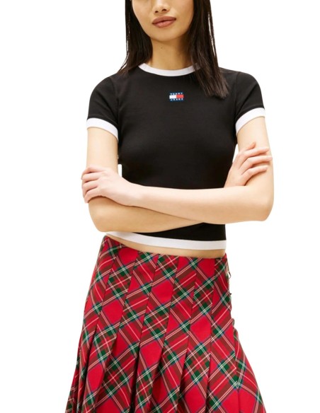 Tommy Hilfiger Jeans t-shirt femme noir stretch