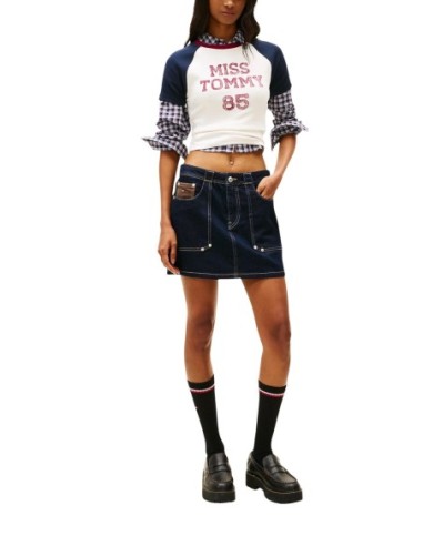Tommy Hilfiger Jeans t-shirt femme blanc imprimé
