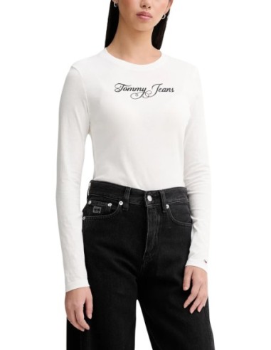 Tommy Hilfiger Jeans t-shirt femme blanc manches longues