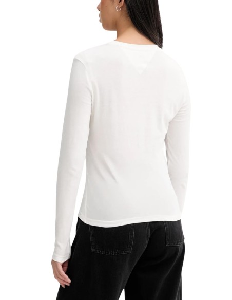 Tommy Hilfiger Jeans t-shirt femme blanc manches longues