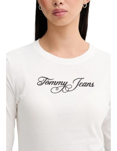 Tommy Hilfiger Jeans t-shirt femme blanc manches longues