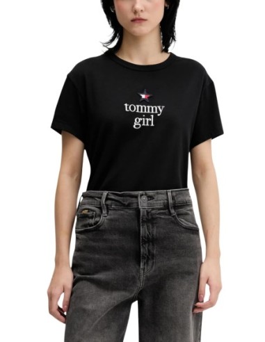 Tommy Hilfiger Jeans t-shirt femme noir imprimé