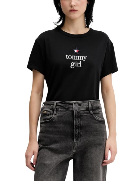 Tommy Hilfiger Jeans t-shirt femme noir imprimé