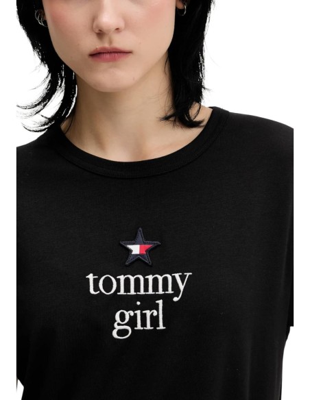 Tommy Hilfiger Jeans t-shirt femme noir imprimé