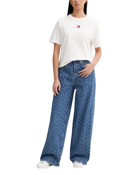 Tommy Hilfiger Jeans t-shirt femme blanc coton bio