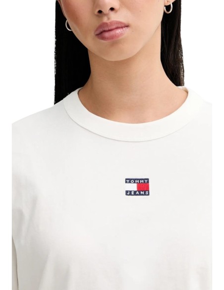 Tommy Hilfiger Jeans t-shirt femme blanc coton bio