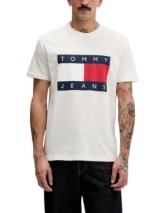 Tommy Hilfiger Jeans t-shirt homme blanc imprimé