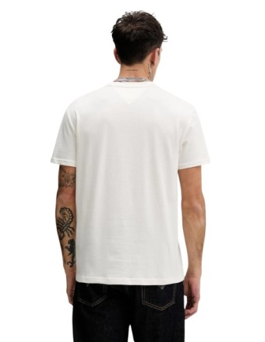 Tommy Hilfiger Jeans t-shirt homme blanc imprimé