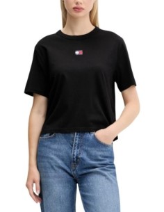 Tommy Hilfiger Jeans t-shirt femme noir coton bio