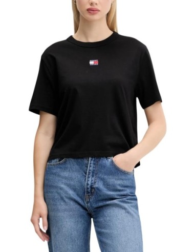 Tommy Hilfiger Jeans t-shirt femme noir coton bio