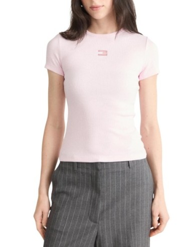 Tommy Hilfiger Jeans t-shirt femme rose stretch