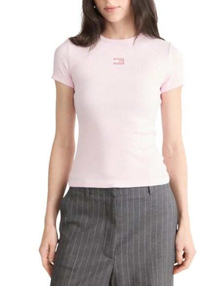 Tommy Hilfiger Jeans t-shirt femme rose stretch