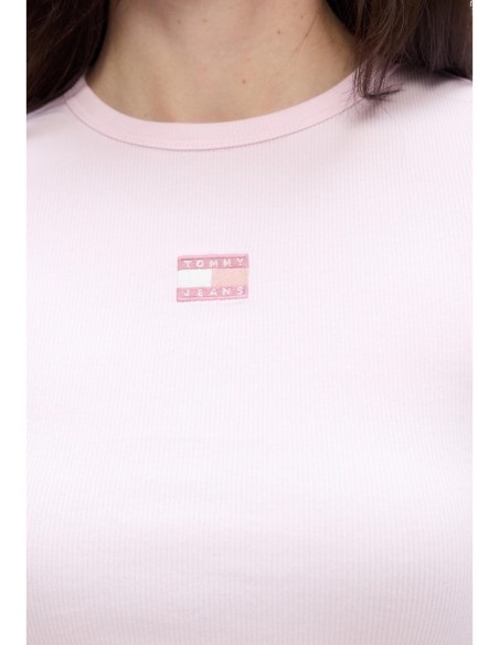 Tommy Hilfiger Jeans t-shirt femme rose stretch