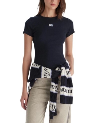 Tommy Hilfiger Jeans t-shirt femme bleu stretch