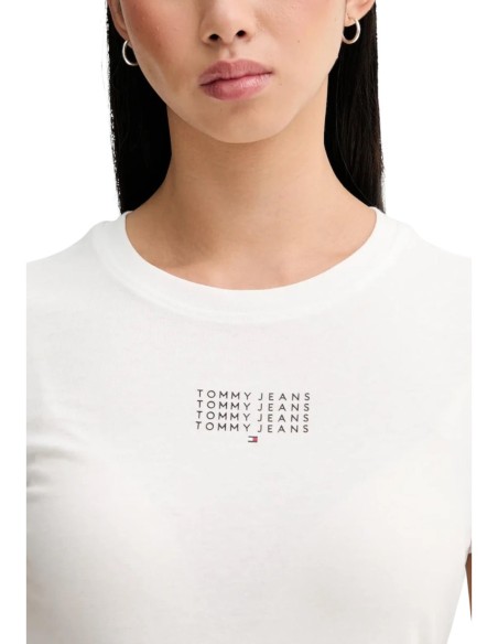 Tommy Hilfiger Jeans t-shirt femme blanc coton bio