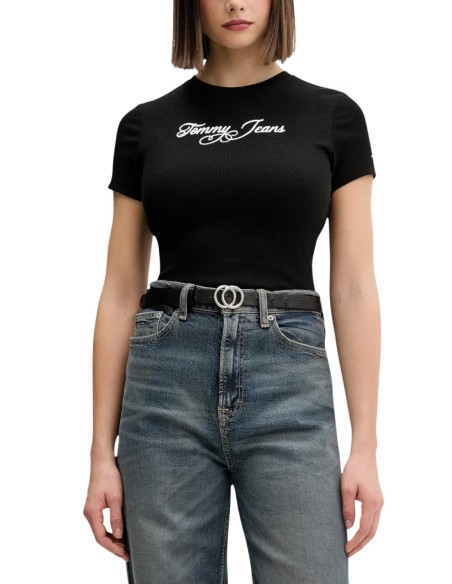 Tommy Hilfiger Jeans t-shirt femme noir imprimé