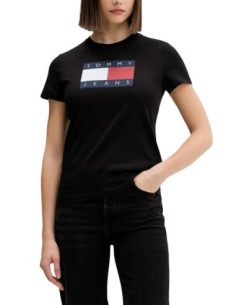 Tommy Hilfiger Jeans t-shirt femme noir imprimé