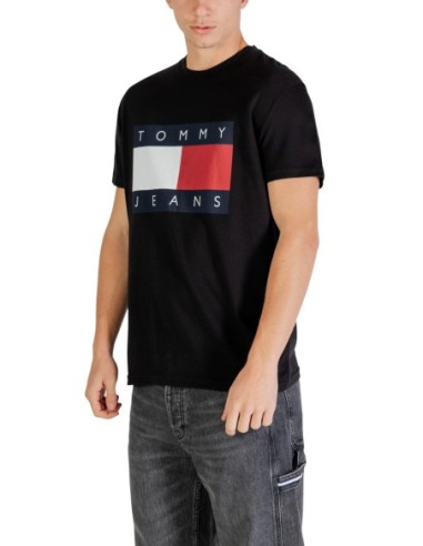 Tommy Hilfiger Jeans t-shirt homme noir imprimé