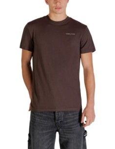 Tommy Hilfiger Jeans t-shirt homme marron coton bio