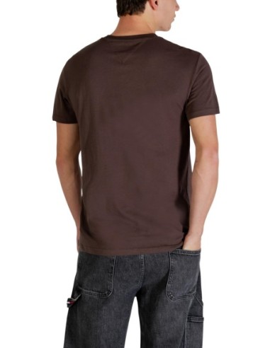 Tommy Hilfiger Jeans t-shirt homme marron coton bio