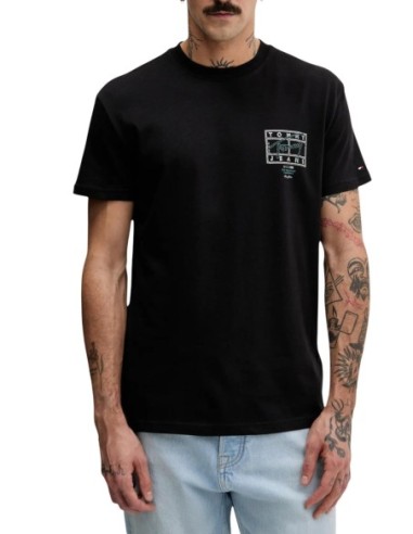 Tommy Hilfiger Jeans t-shirt homme noir imprimé
