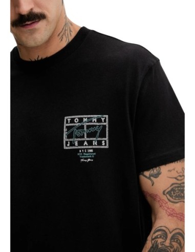 Tommy Hilfiger Jeans t-shirt homme noir imprimé