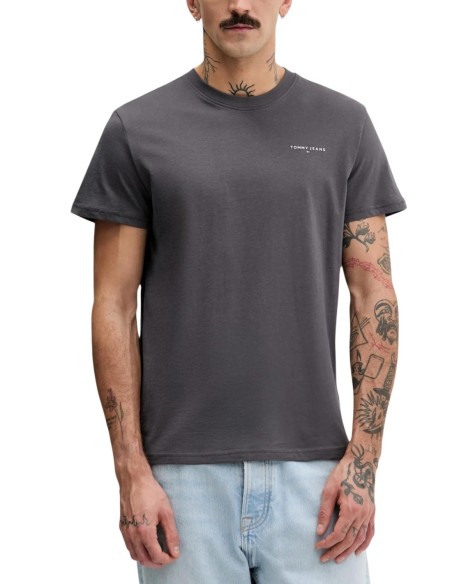 Tommy Hilfiger Jeans t-shirt homme gris coton bio