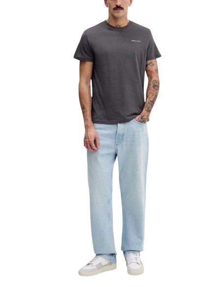Tommy Hilfiger Jeans t-shirt homme gris coton bio