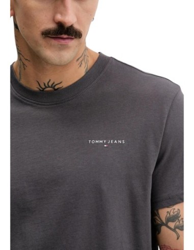 Tommy Hilfiger Jeans t-shirt homme gris coton bio