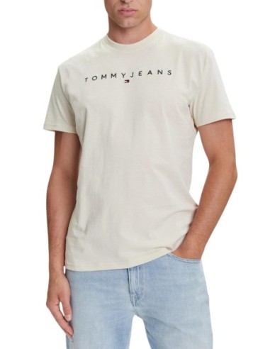 Tommy Hilfiger Jeans t-shirt homme beige coton bio