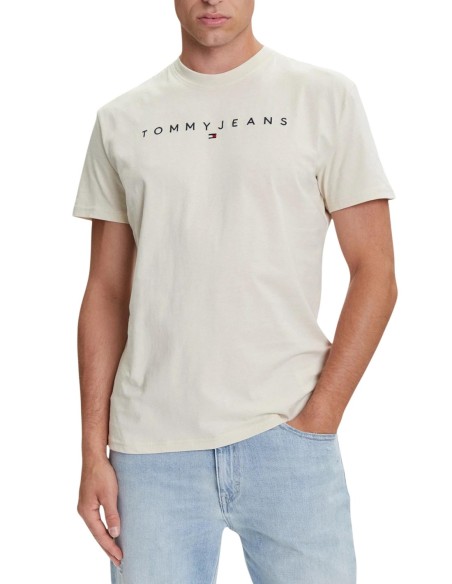 Tommy Hilfiger Jeans t-shirt homme beige coton bio