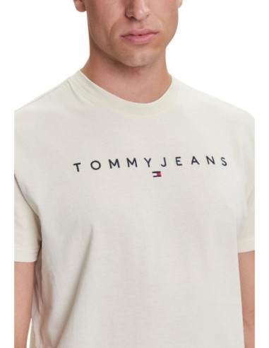 Tommy Hilfiger Jeans t-shirt homme beige coton bio