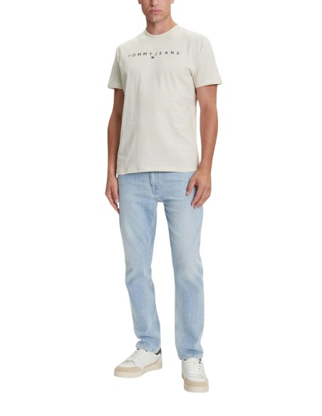 Tommy Hilfiger Jeans t-shirt homme beige coton bio