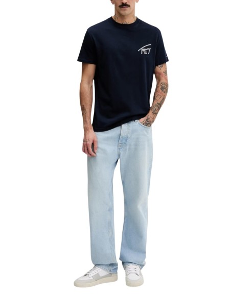 Tommy Hilfiger Jeans t-shirt homme bleu imprimé