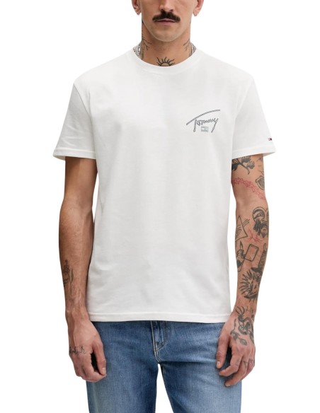 Tommy Hilfiger Jeans t-shirt homme blanc imprimé