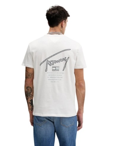 Tommy Hilfiger Jeans t-shirt homme blanc imprimé