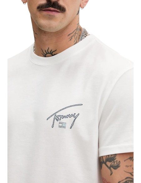 Tommy Hilfiger Jeans t-shirt homme blanc imprimé