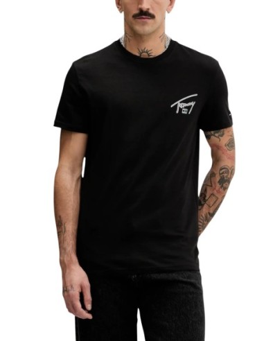 Tommy Hilfiger Jeans t-shirt homme noir imprimé