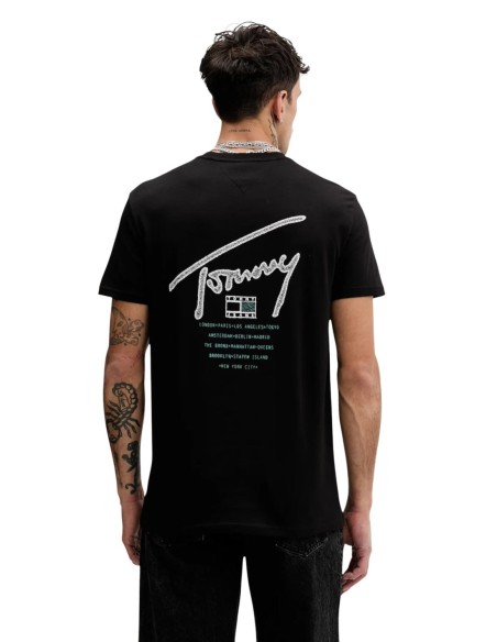 Tommy Hilfiger Jeans t-shirt homme noir imprimé