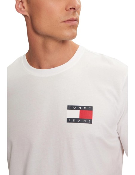 Tommy Hilfiger Jeans t-shirt homme blanc imprimé