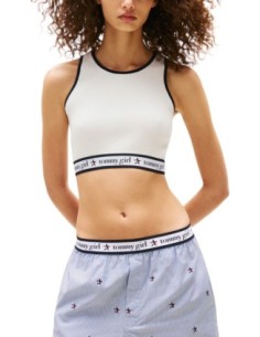 Tommy Hilfiger Jeans top femme blanc imprimé