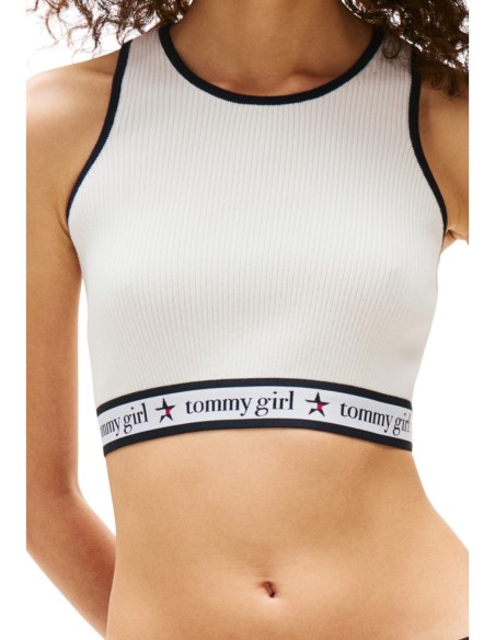 Tommy Hilfiger Jeans top femme blanc imprimé