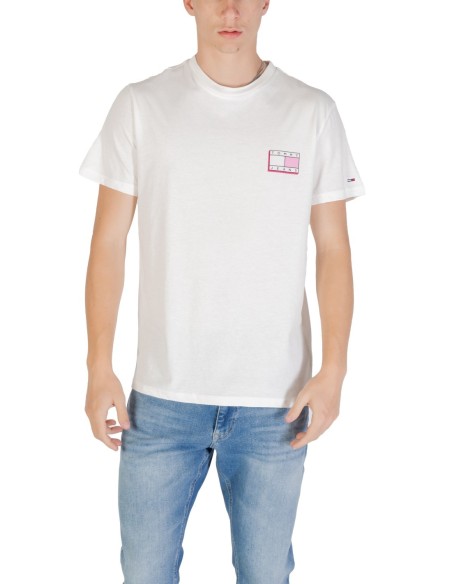 Tommy Hilfiger Jeans t-shirt homme beige imprimé