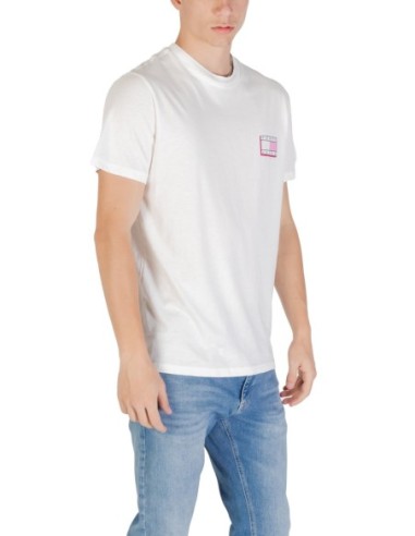 Tommy Hilfiger Jeans t-shirt homme beige imprimé
