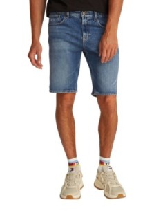 Tommy Hilfiger Jeans bermuda homme bleu azur coton bio