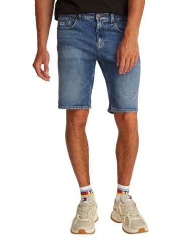 Tommy Hilfiger Jeans bermuda homme bleu azur coton bio
